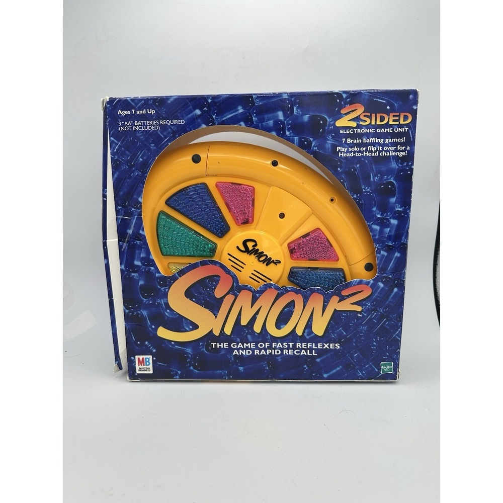 2000 Simon 2 Handheld Electronic Reflex Double Sided Game Used Tested, WORKS!